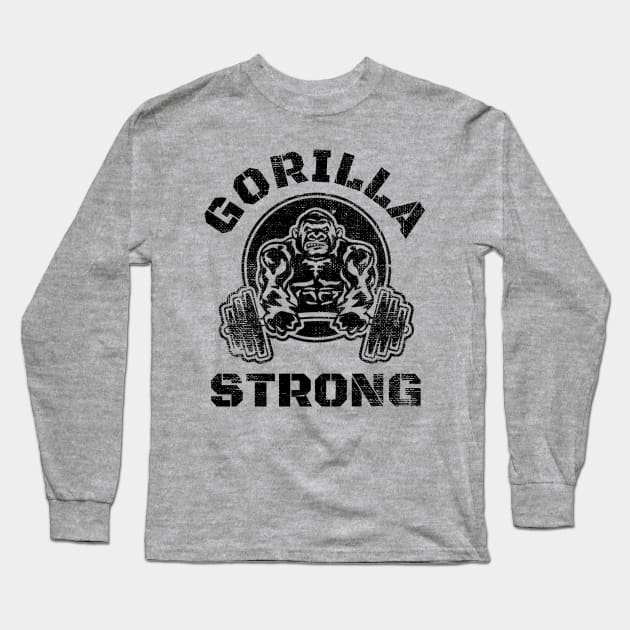 GORILLA STRONG BODYBUILDING Long Sleeve T-Shirt by MuscleTeez